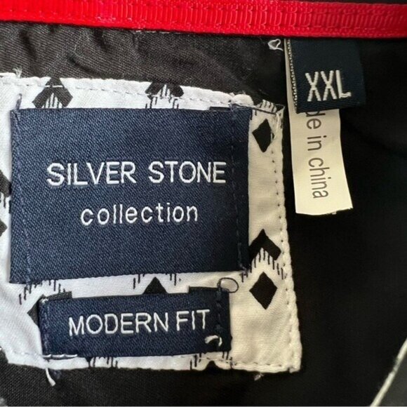 NWT Silver Stone Geo Collection Men's Shirt Size XXL Modern Fit Button Down $149 - Picture 11 of 12
